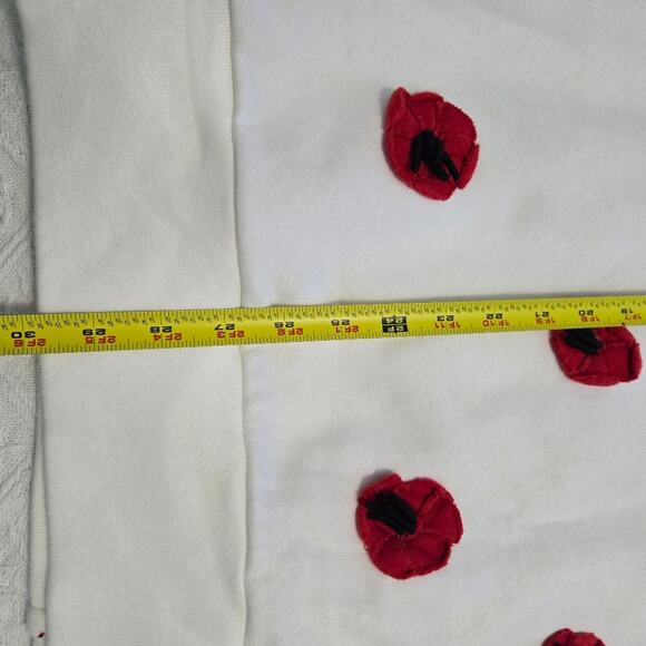 One432 Poppy Swestshirt Sz Large Handmade in Pakistan Artisan Artsy Indie - Picture 5 of 8